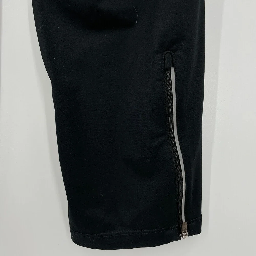 NIKE RUNNING Black Vented Mesh Zipper Running Pants Size S